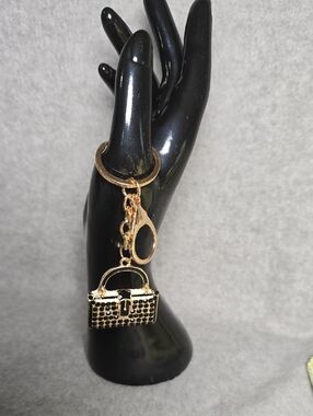 Gold Mini Purse Keychain Charm